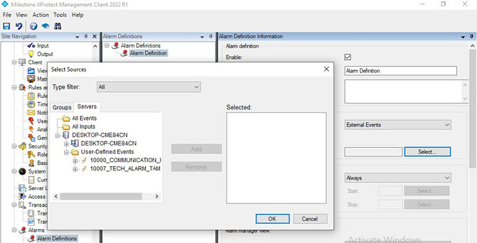 UserDefinedEvents_FromAlarmDefinition