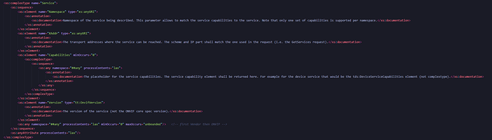 onvif.xsd Screenshot Service